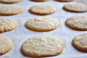 Lemon Almond Cookies right out of the oven